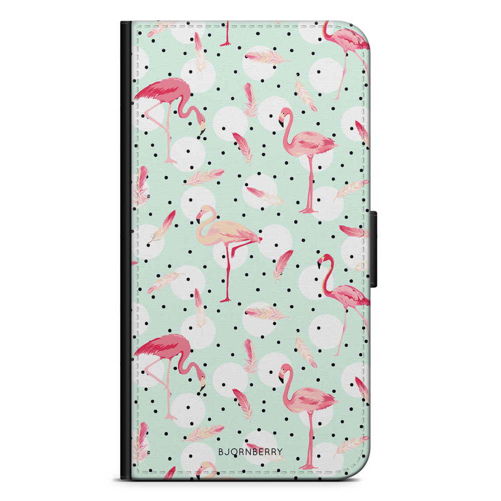 Samsung Galaxy Note 8 Wallet Case - Flamingos