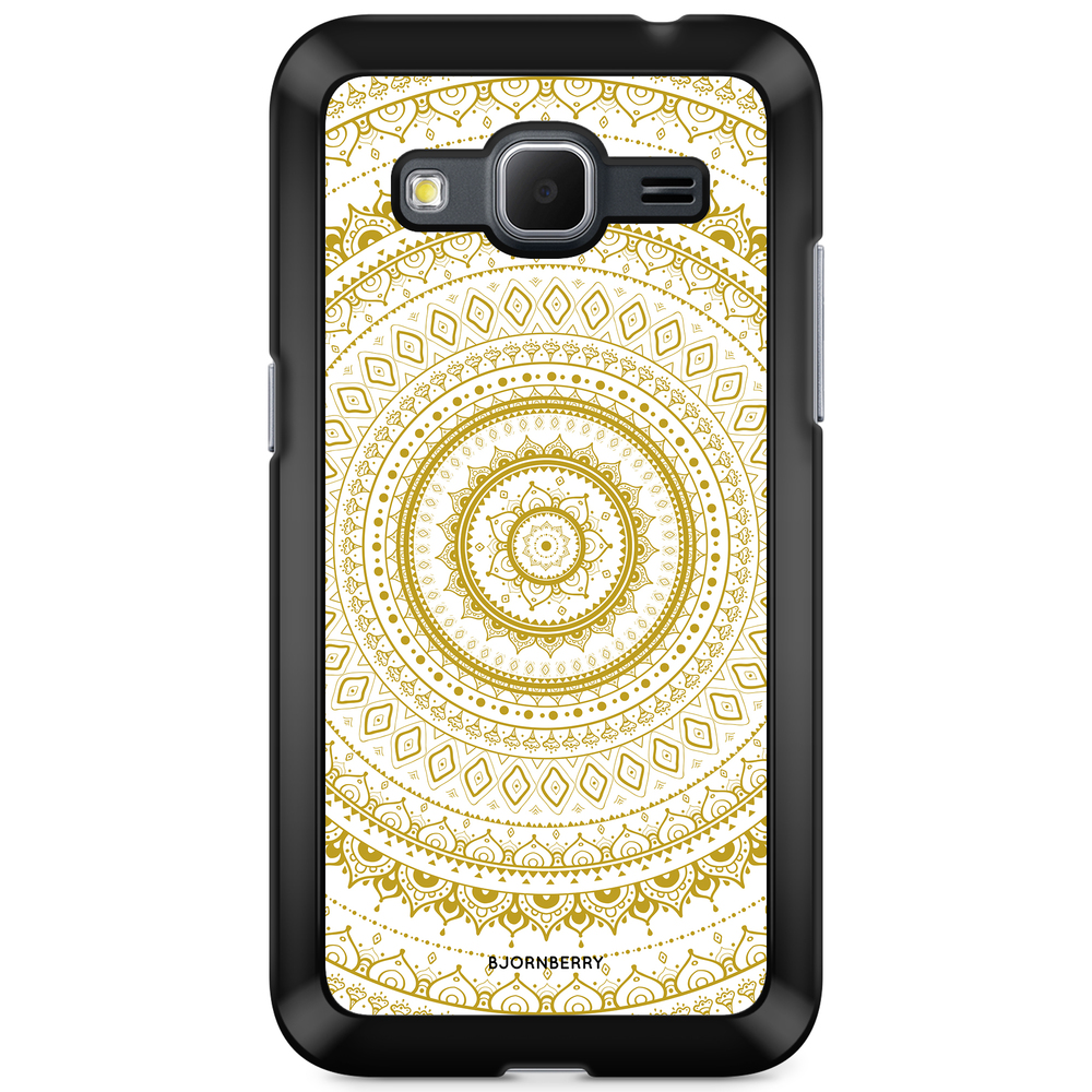 Samsung Galaxy Core Prime Case - Vit Guld Mandala