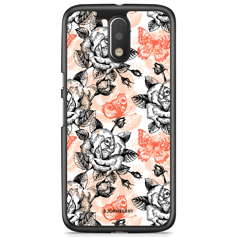 Moto G4/G4 Plus Case - Roses & Butterflies