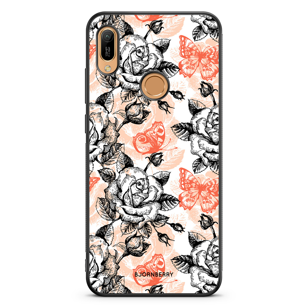 Huawei Y6 2019 Case - Roses & Butterflies