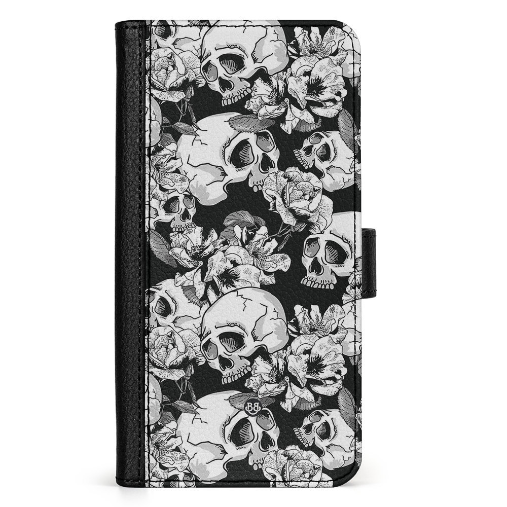 Doro 8050 Wallet Case - Skull & Roses