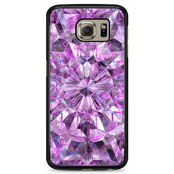 Samsung Galaxy S6 Skal - Lila Kristaller