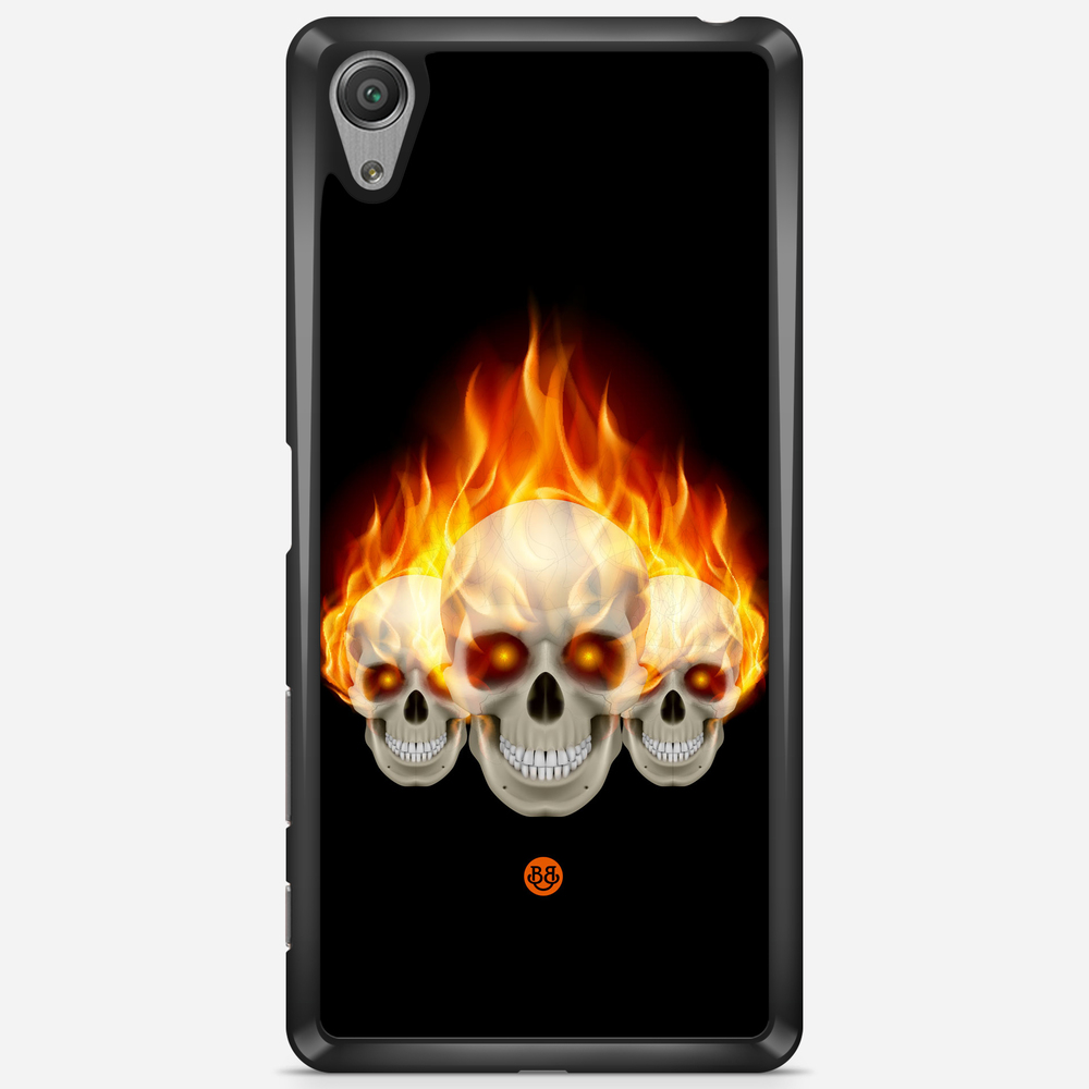 Sony Xperia X Performance Case - Flames Skulls