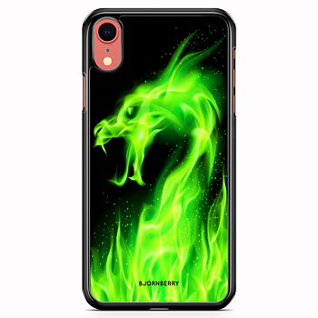 iPhone XR Skal - Grön Flames Dragon