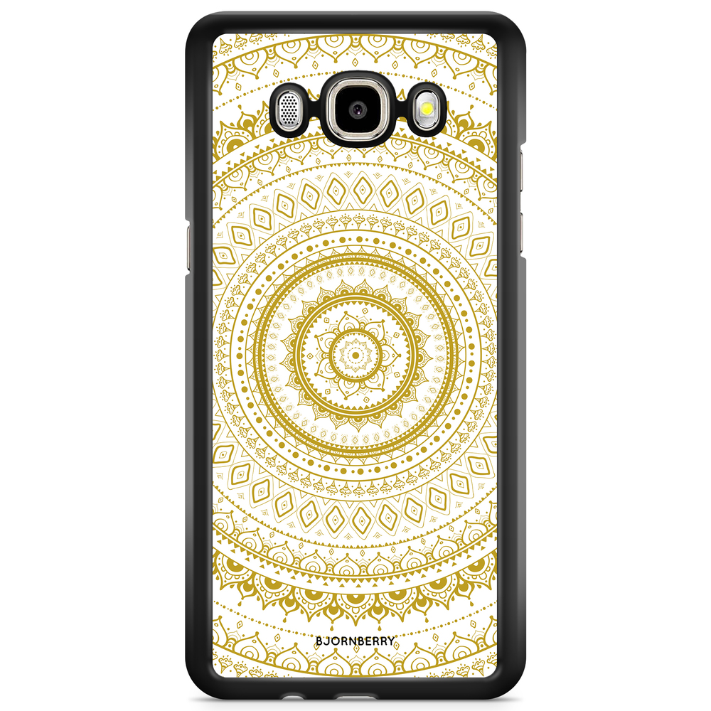 Samsung Galaxy J3 (2016) Case - Vit Guld Mandala