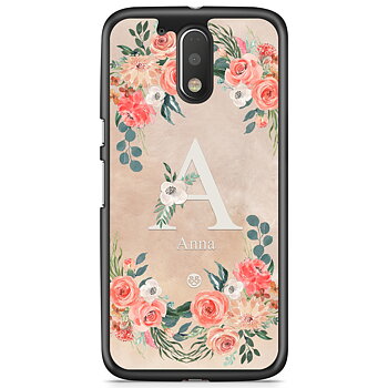 Moto G4/G4 Plus Case Custom - Monogram Sand