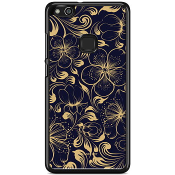 Huawei P10 Lite Skal - Mörkblå Blommor