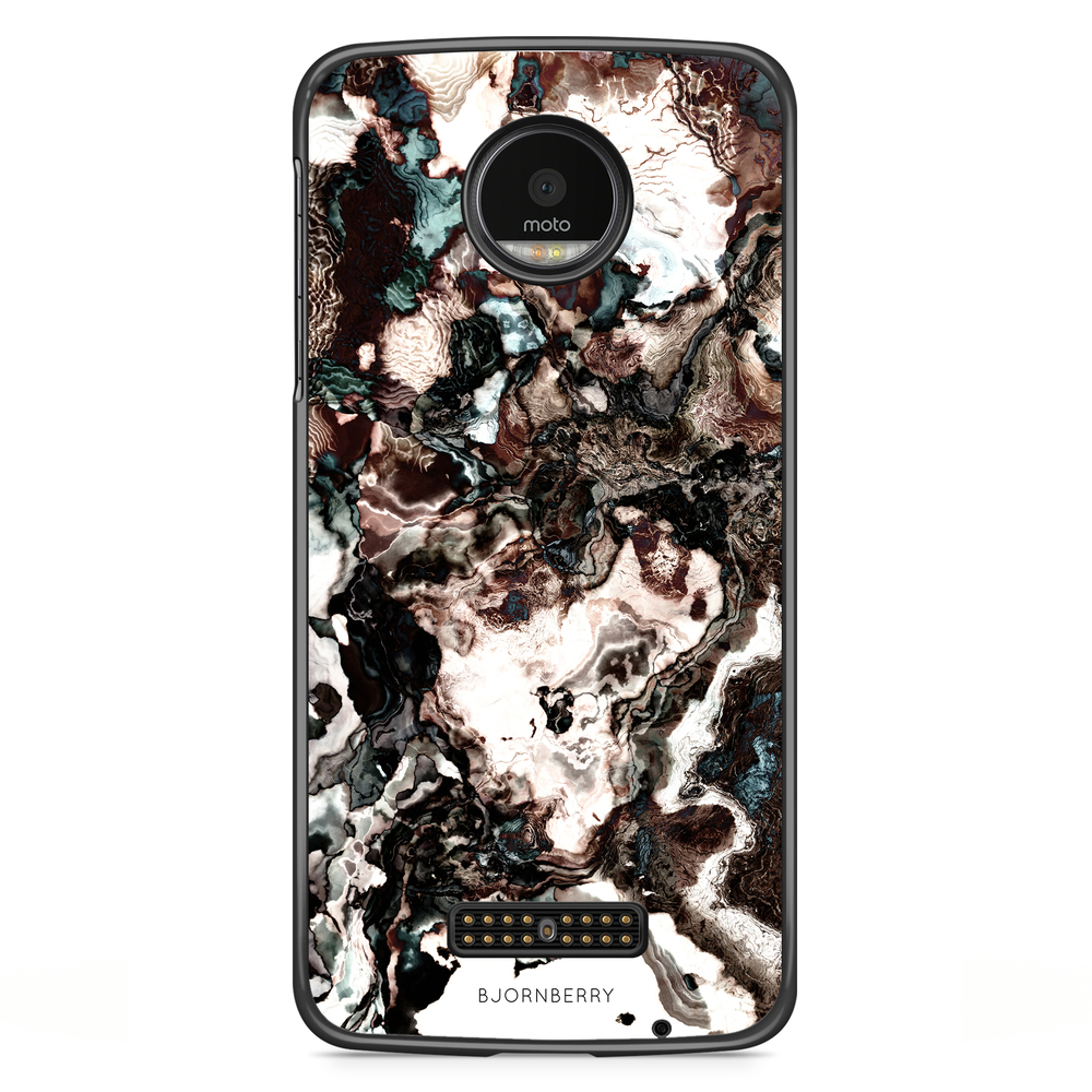 Moto Z2 Play Skal - Brun Marmor