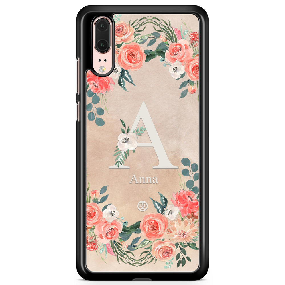 Huawei P20 Case Custom - Monogram Sand