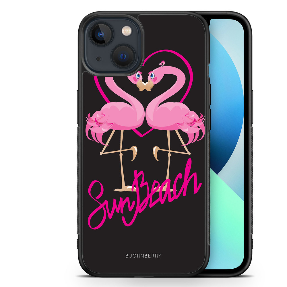 iPhone 13 Mini Case - Sun Beach Flamingo