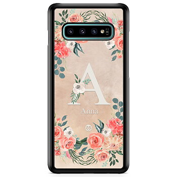 Samsung Galaxy S10 Skal Custom - Monogram Sand