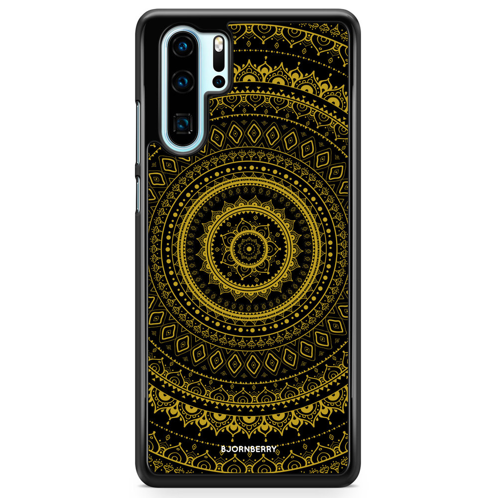 Huawei P30 Pro Case - Black Gold Mandala
