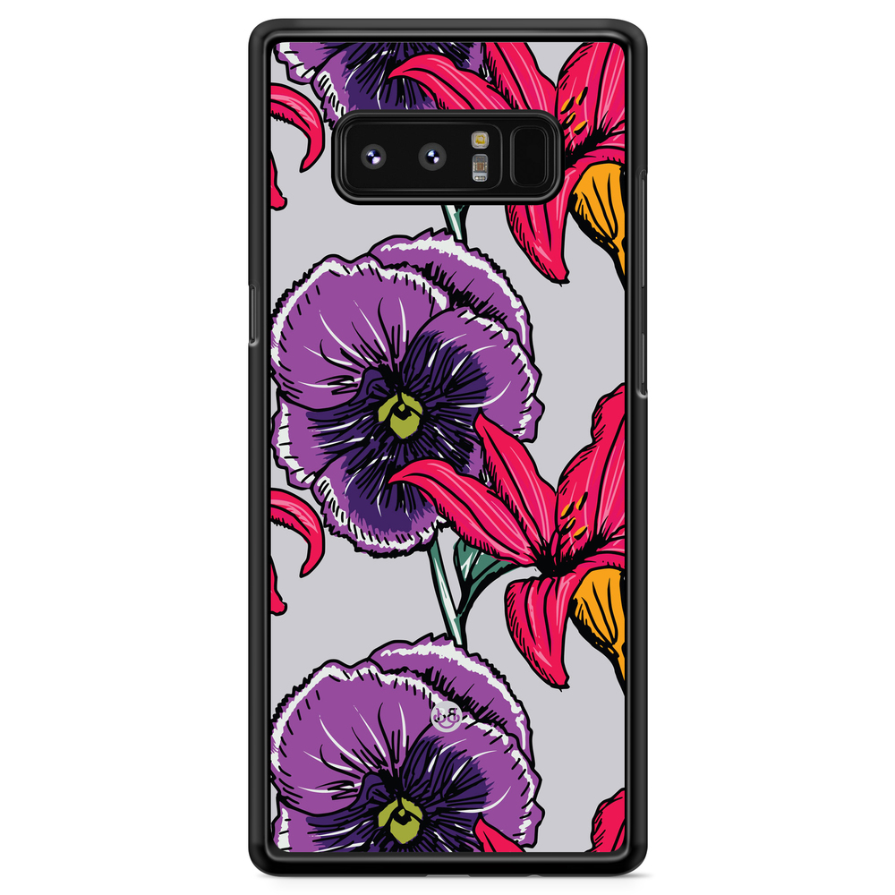 Samsung Galaxy Note 8 Case - Purple/Cerise Floral