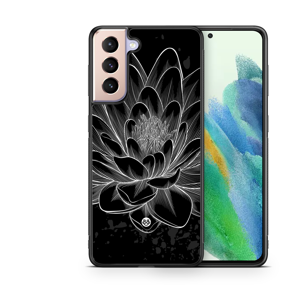 Samsung Galaxy S21 FE 5G Case - Black/White Lotus