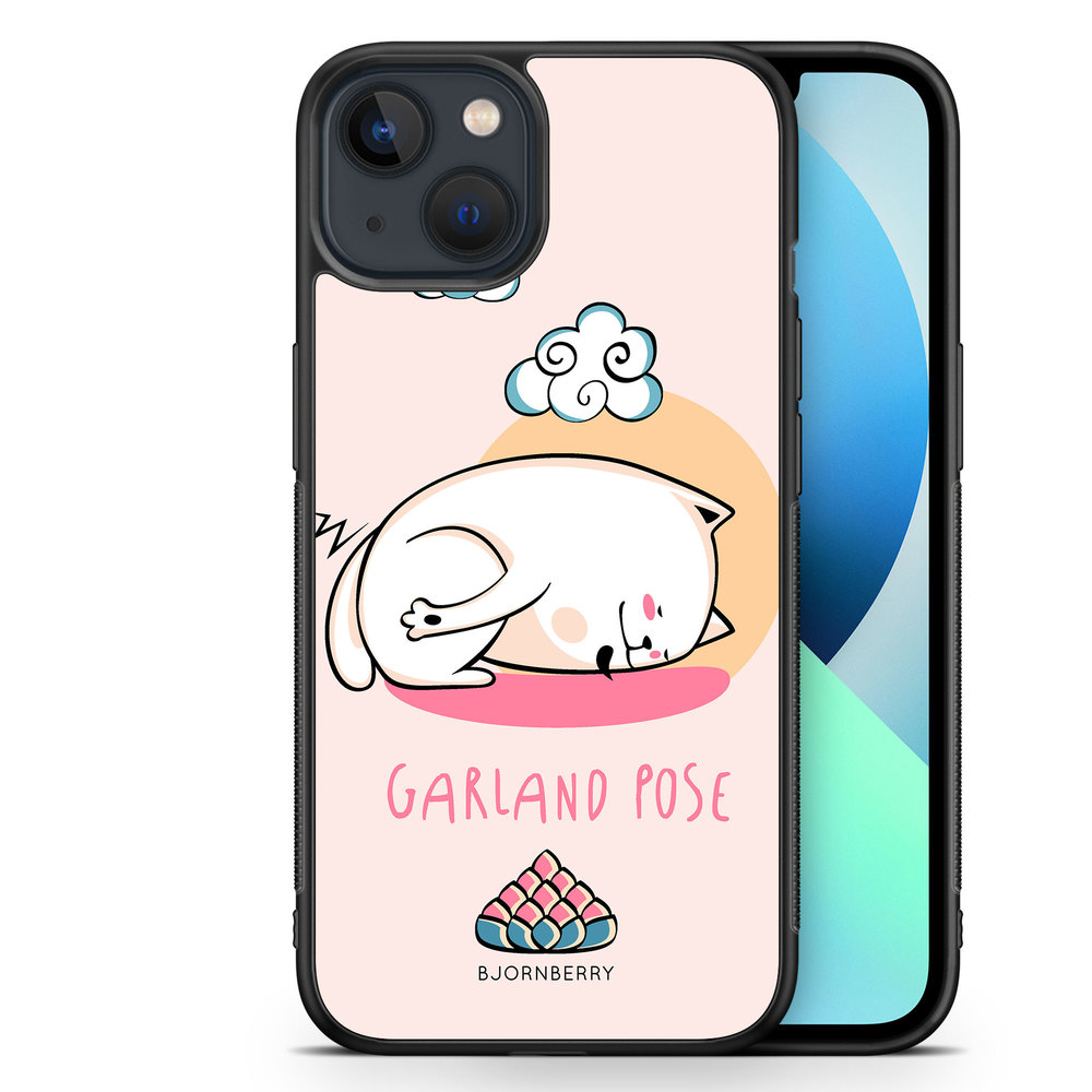 iPhone 13 Mini Case - Yoga Cat Garland