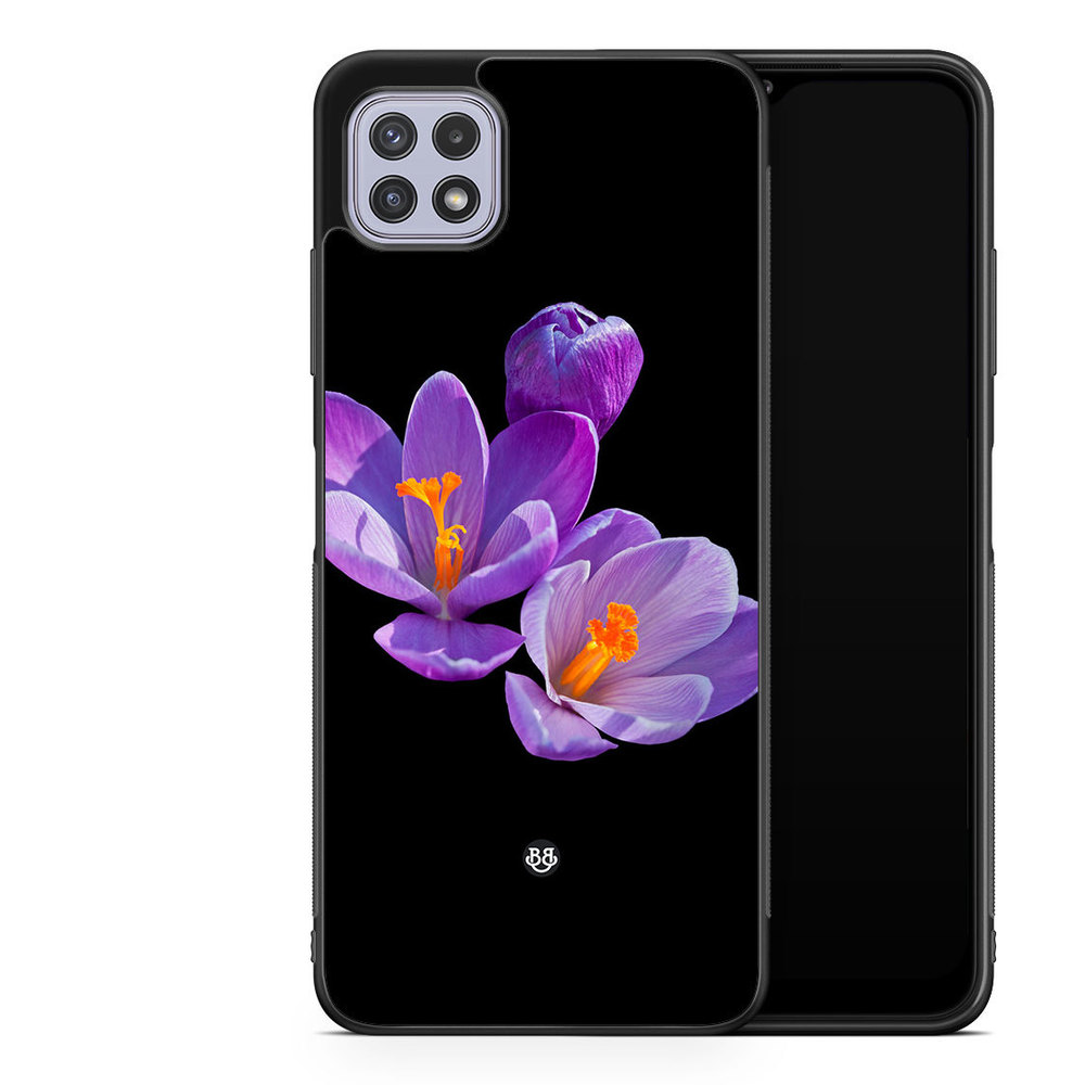 Samsung Galaxy A22 4G Case - Purple Flowers