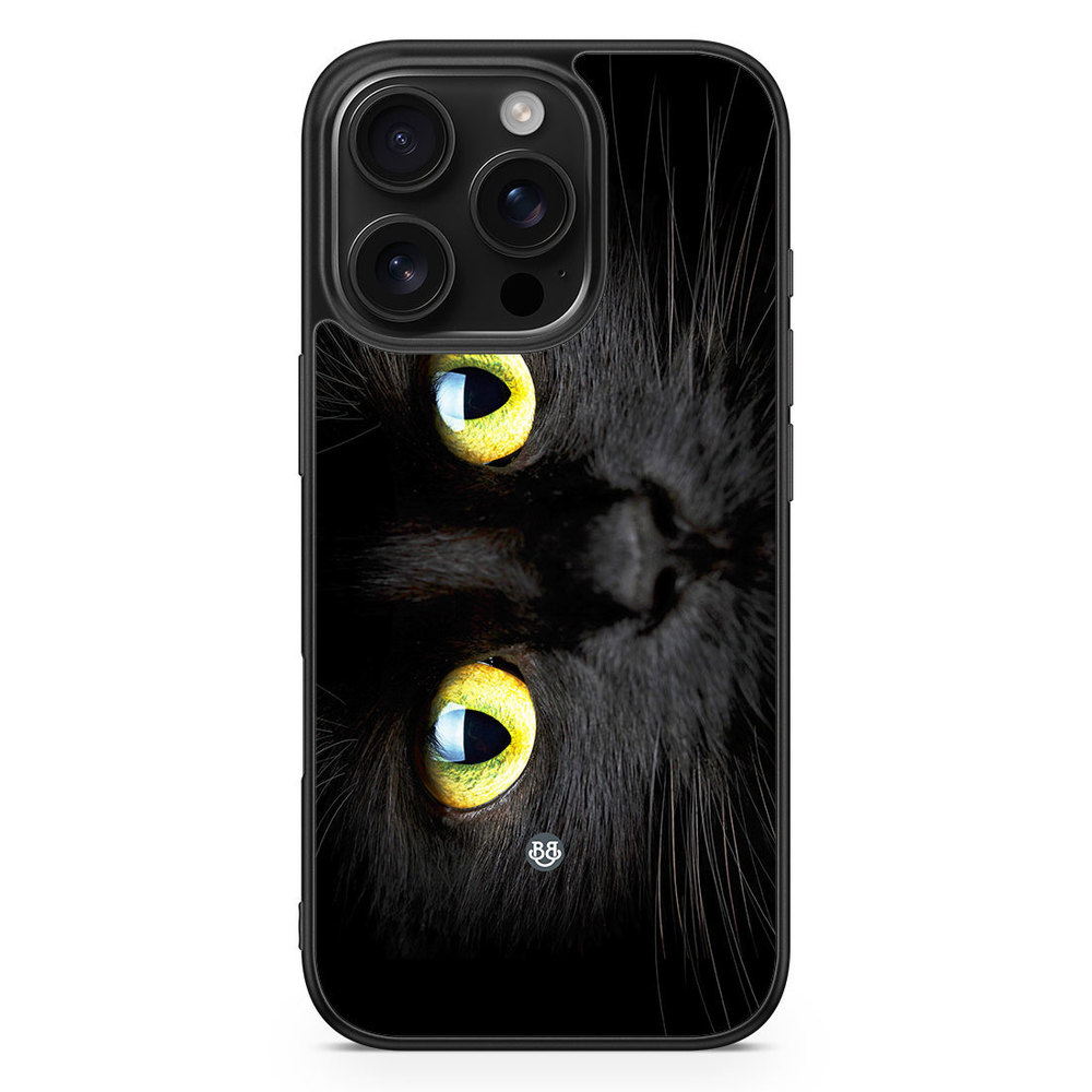 iPhone 16 Pro Case - Black Cat Close up