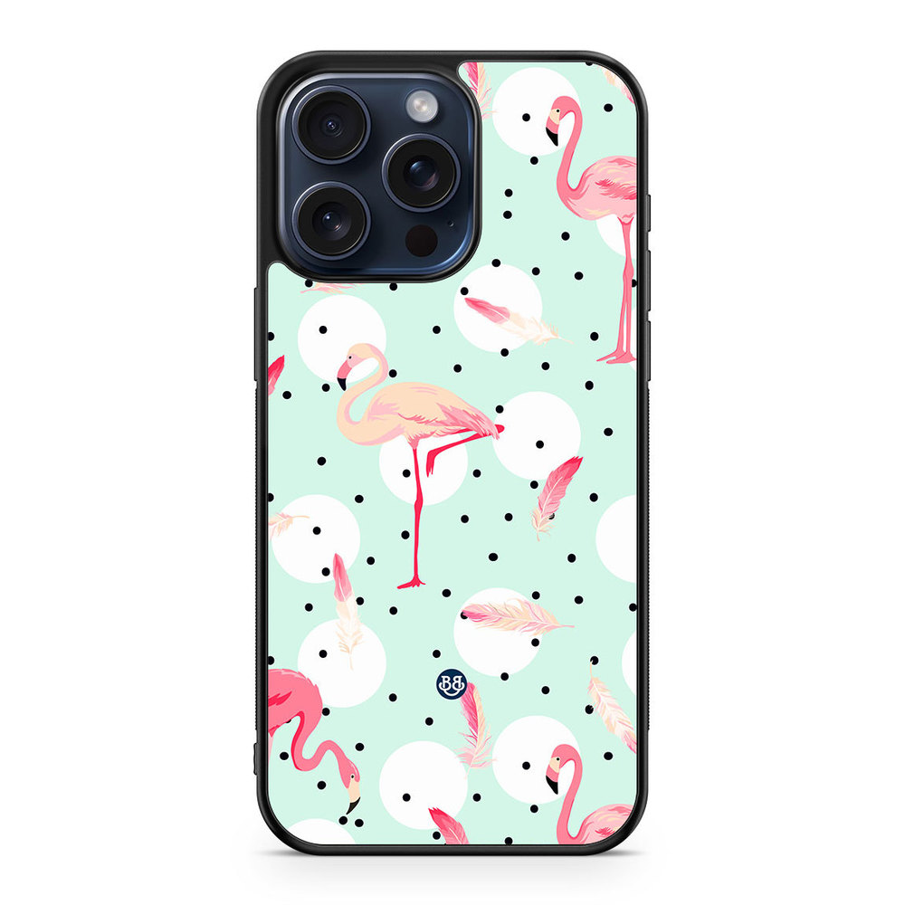 iPhone 15 Pro Max Case - Flamingos