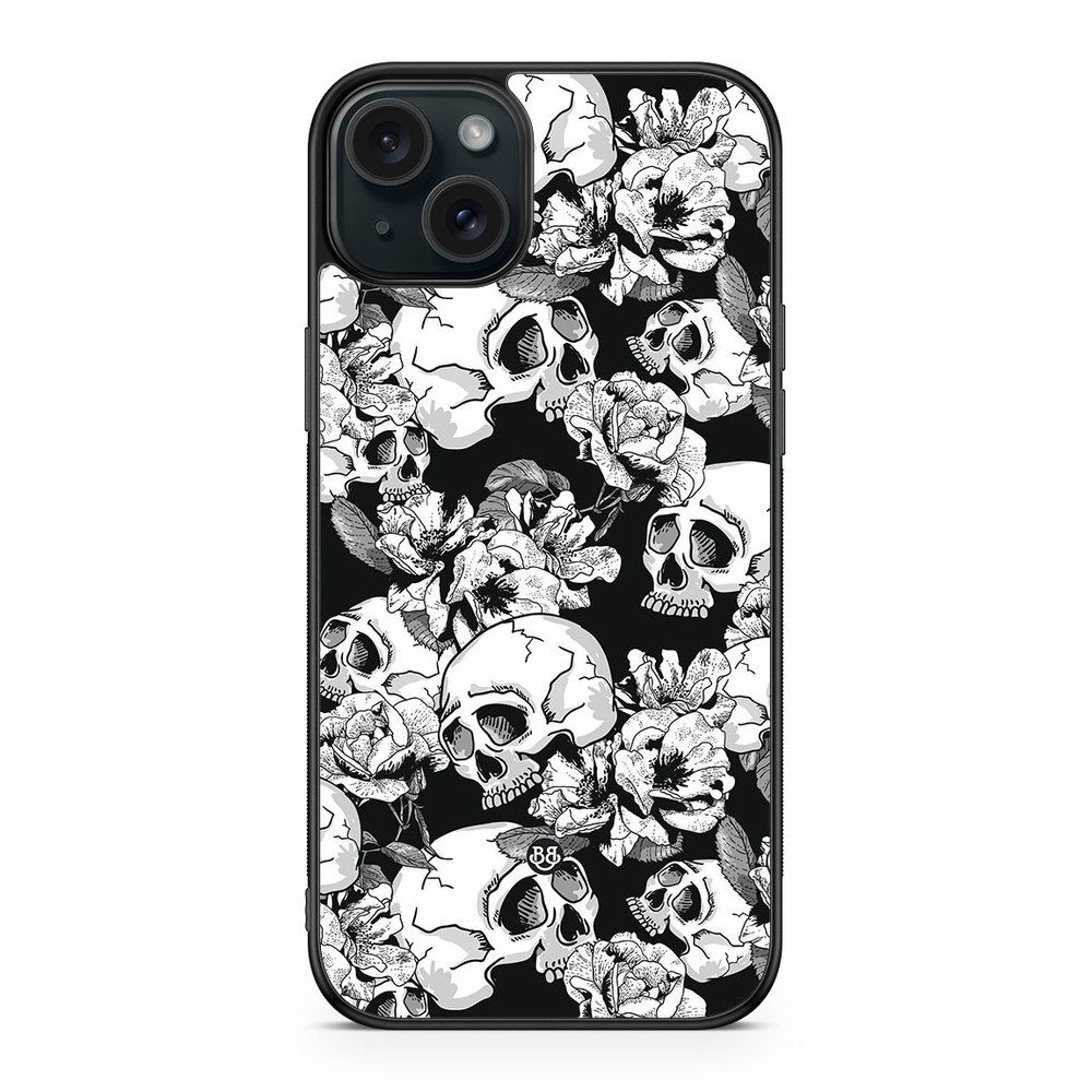 iPhone 15 Plus Case - Skull & Roses