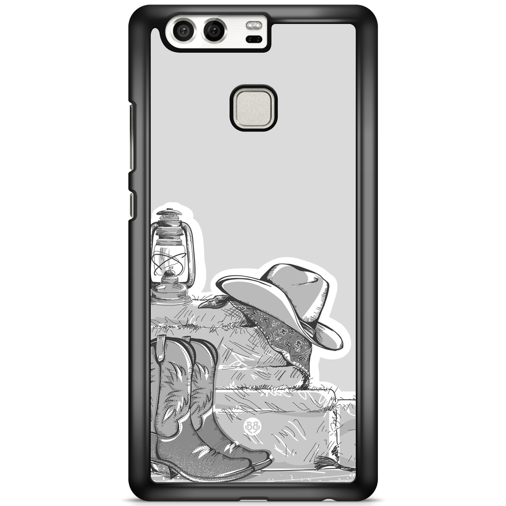 Huawei P9 Case - Western Black/White