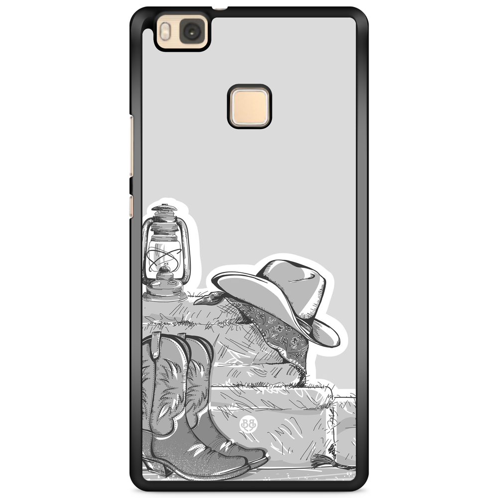 Huawei P9 Lite Case - Western Black/White
