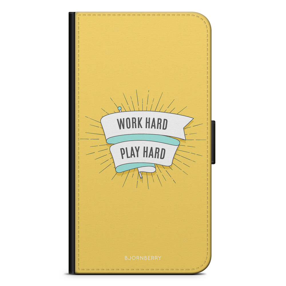 Samsung Galaxy Note 4 Wallet Case - Work hard play hard