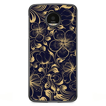Motorola Moto G5S Plus Case - Dark Blue Flowers