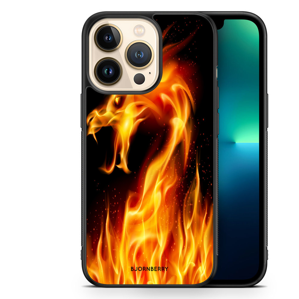 iPhone 13 Pro Case - Flames Dragon
