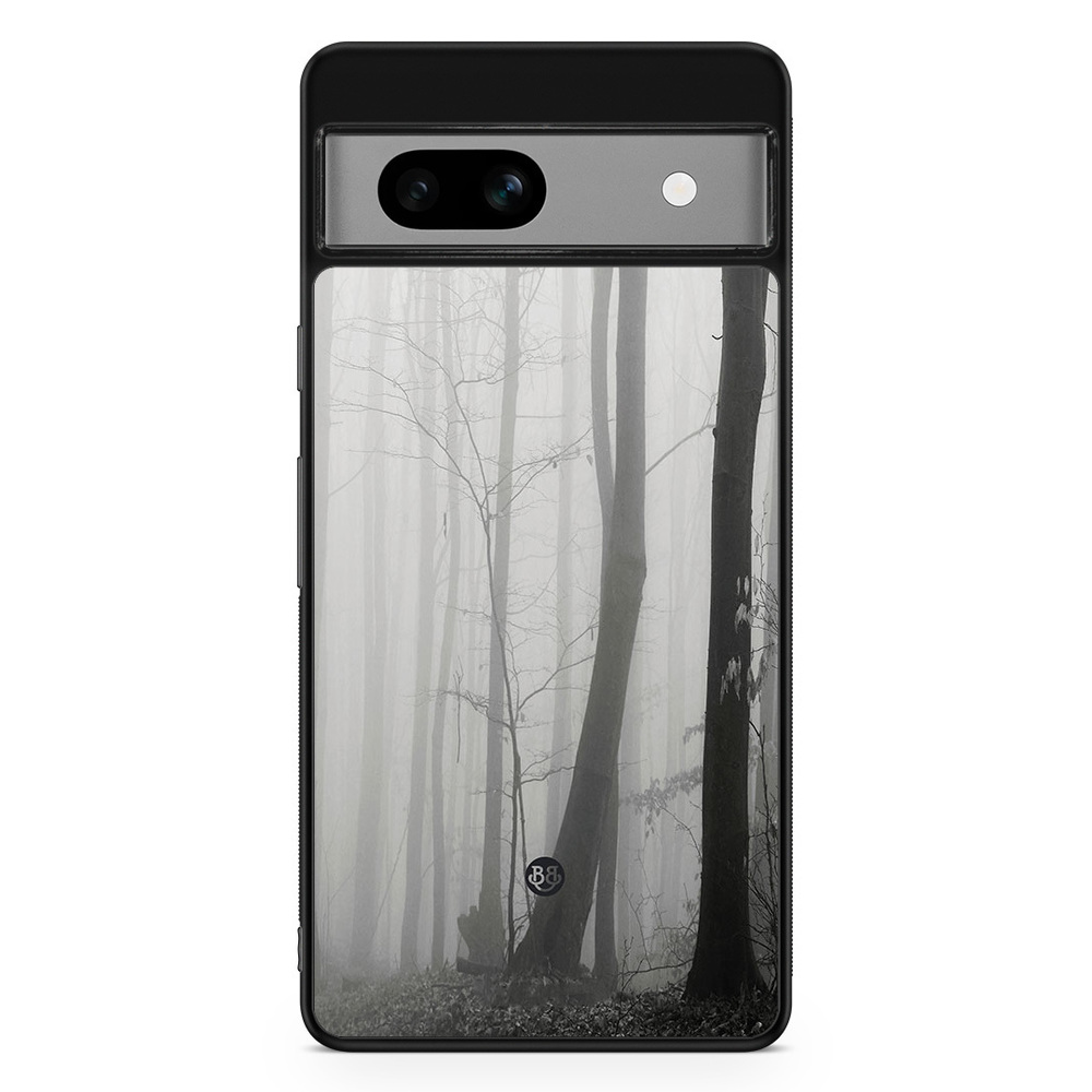 Google Pixel 7a Case - Black/White Autumn