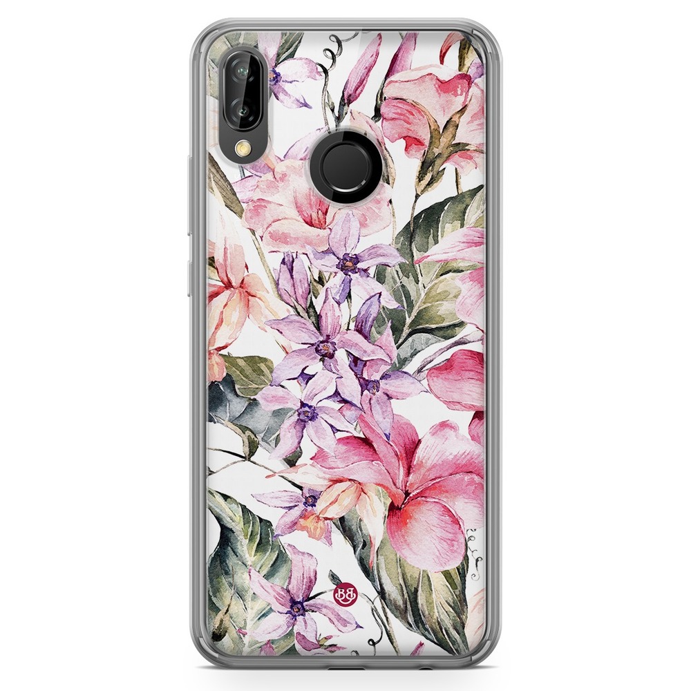 Huawei P20 Lite Fashion Skal - Vattenfärg Blommor