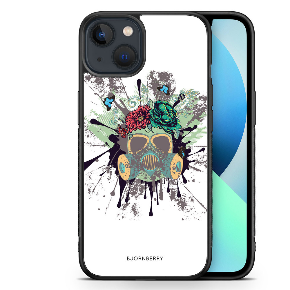 iPhone 13 Mini Case - Gas Mask Flowers