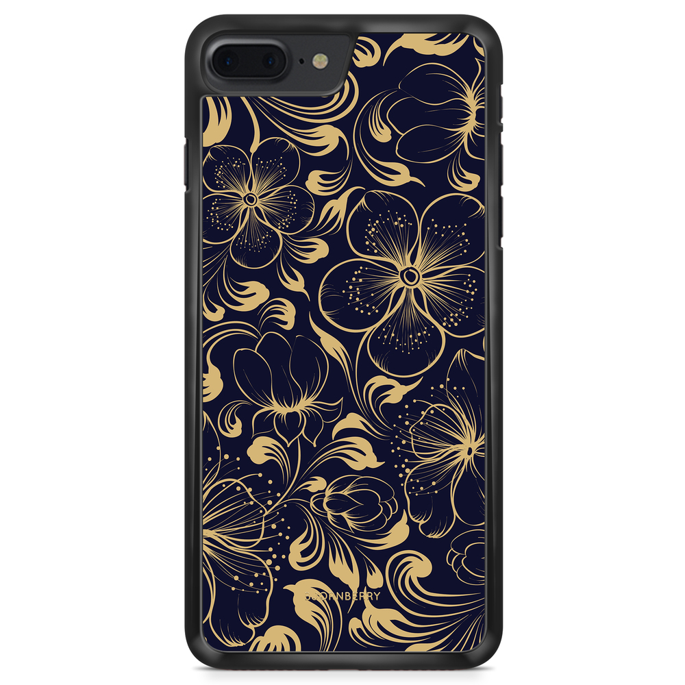 iPhone 8 Plus Case - Dark Blue Flowers