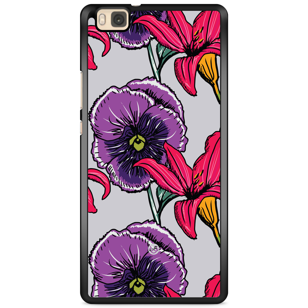 Huawei P8 Lite Case - Purple/Cerise Floral