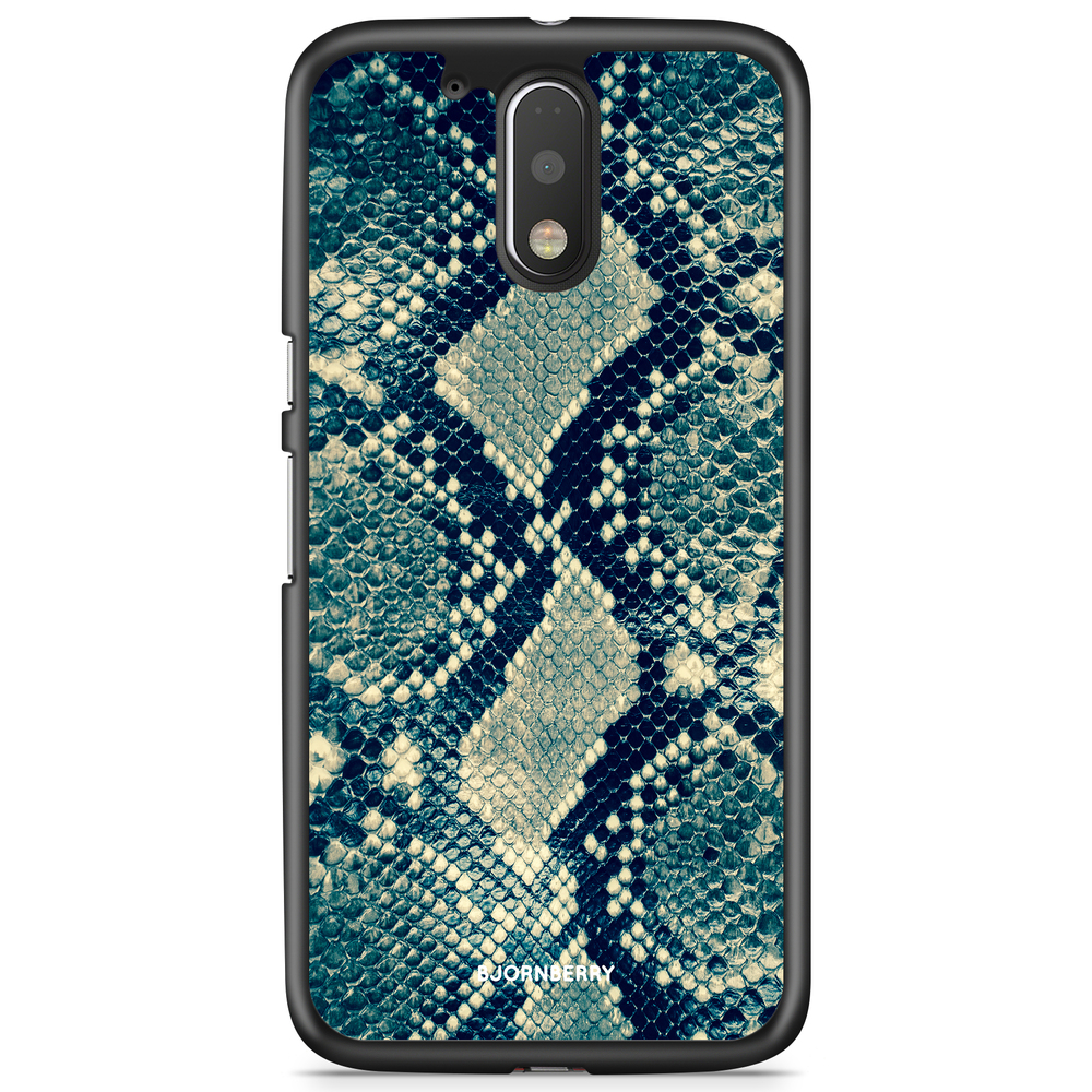 Moto G4/G4 Plus Case - Blue Snakeskin