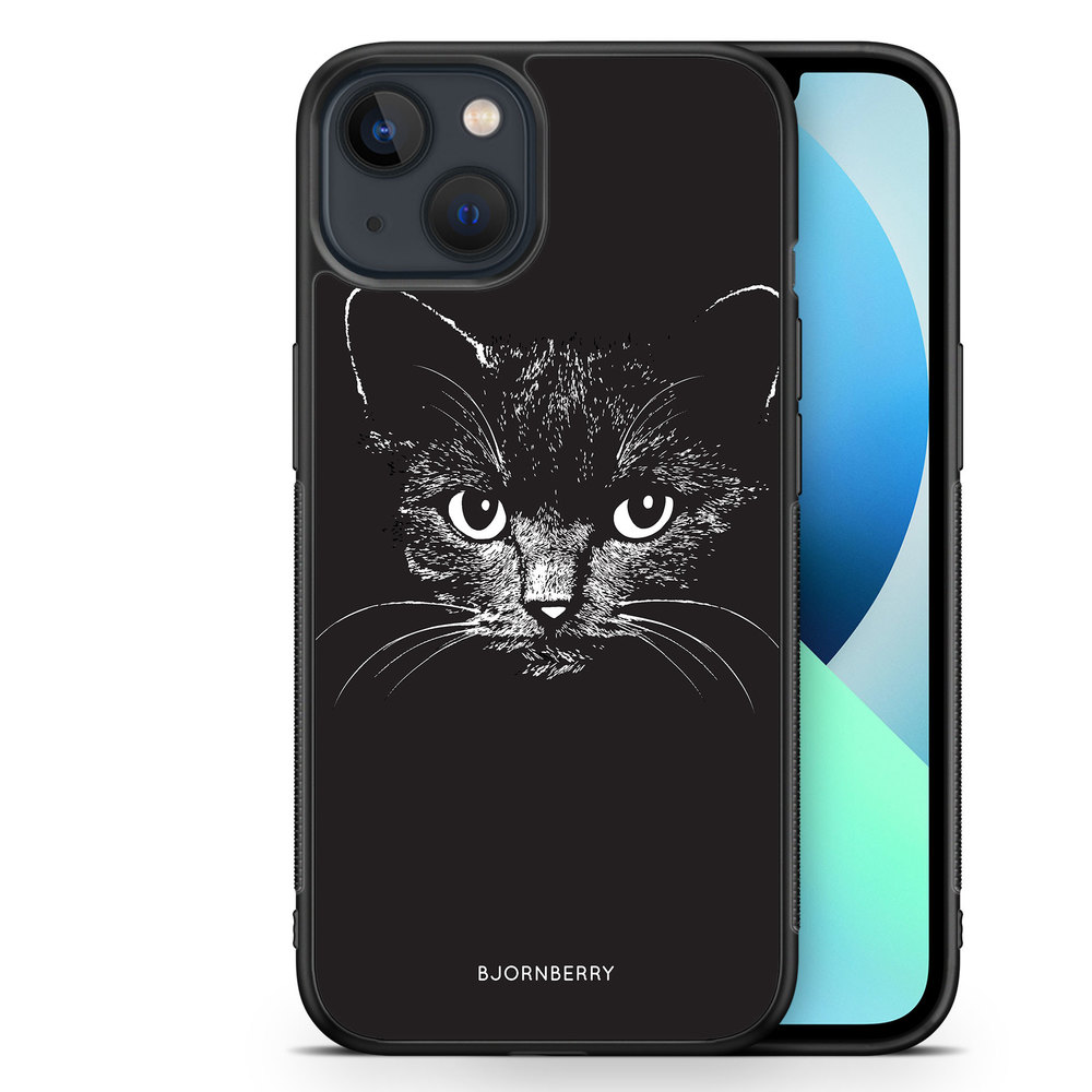 iPhone 13 Mini Case - Black/White Cat