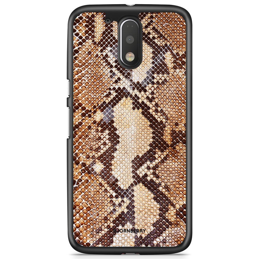 Moto G4/G4 Plus Case - Snakeskin Brown