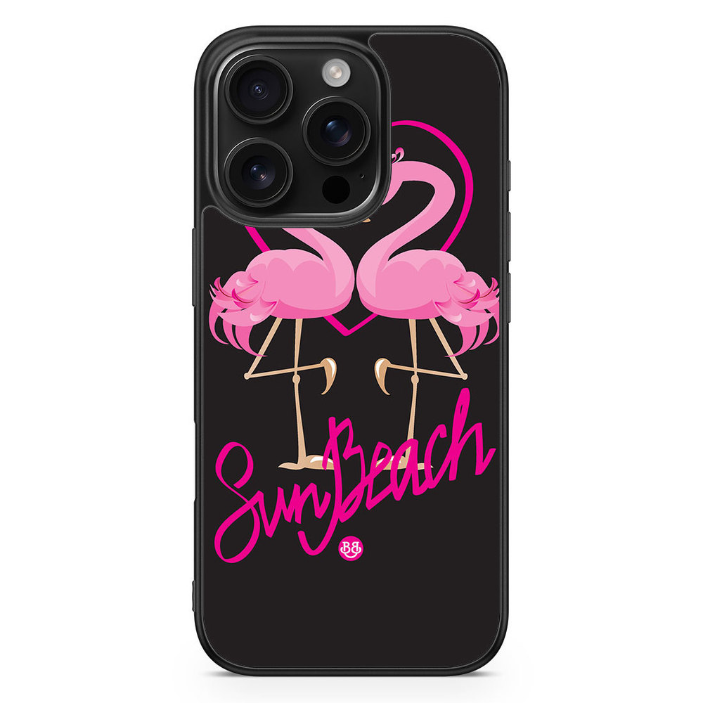 iPhone 16 Pro Case - Sun Beach Flamingo