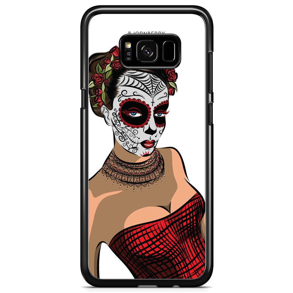 Samsung Galaxy S8 Plus Case - Skull Mask Flowers