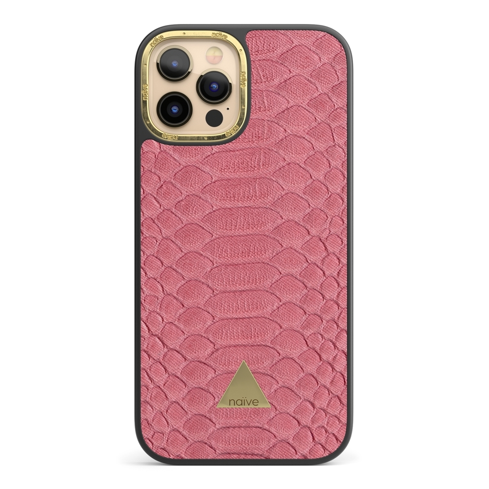 Naive iPhone 12 Pro Case - Pink Snake