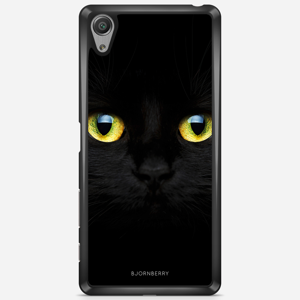 Sony Xperia X Performance Case - Black Cat Close Up