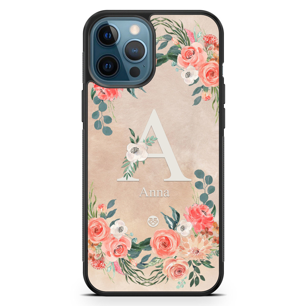 iPhone 12 Pro Custom Case - Monogram Sand