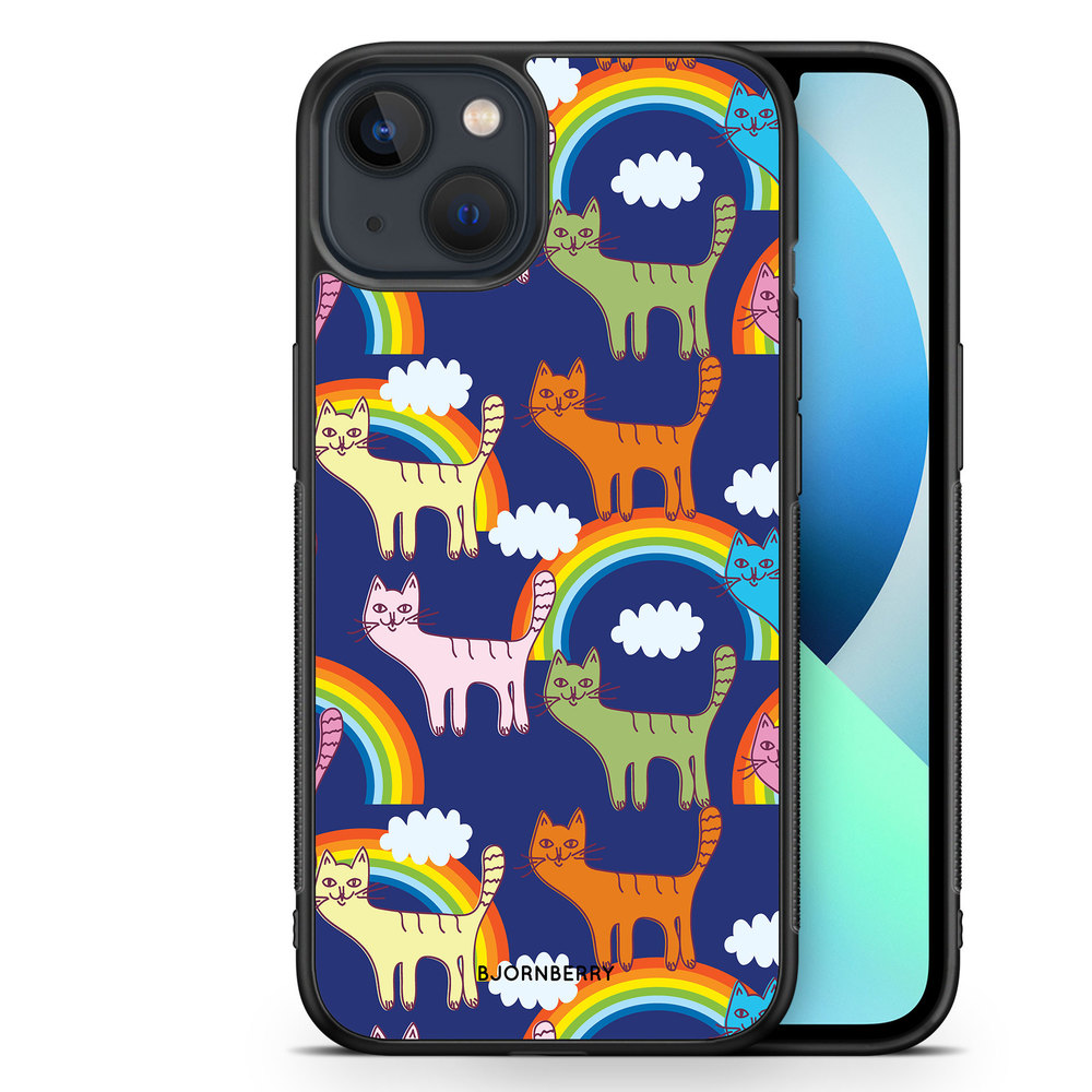 iPhone 13 Mini Case - Cats & Rainbows