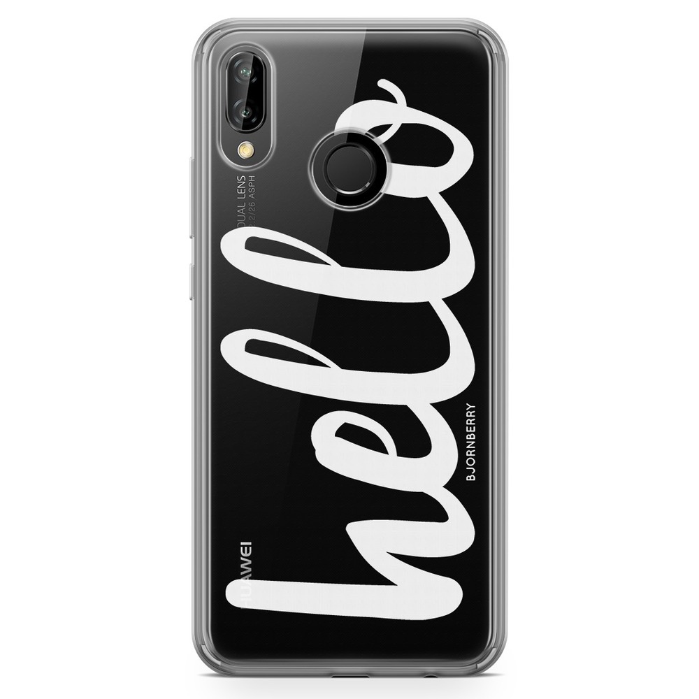 Huawei P20 Lite Fashion Case - Hello White