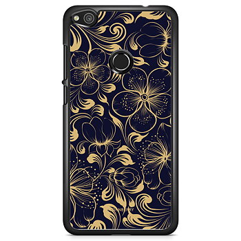 Huawei Honor 8 Lite Skal - Mörkblå Blommor