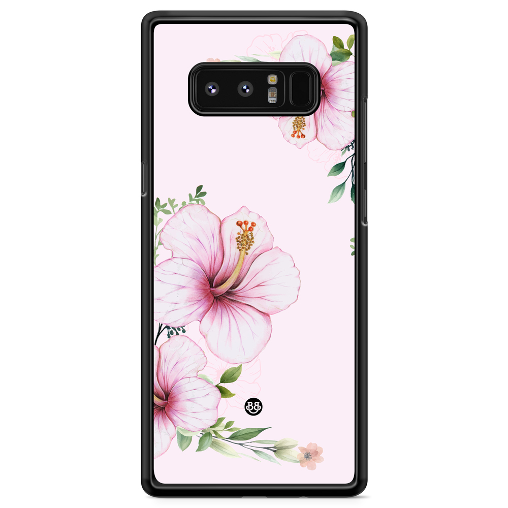 Samsung Galaxy Note 8 Case - WILD BLOOM - Soft Hibiscus