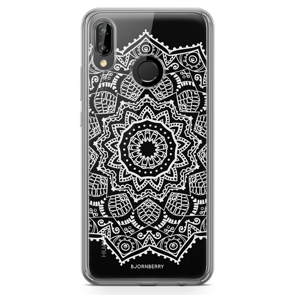 Huawei P20 Lite Fashion Skal - Vit Mandala