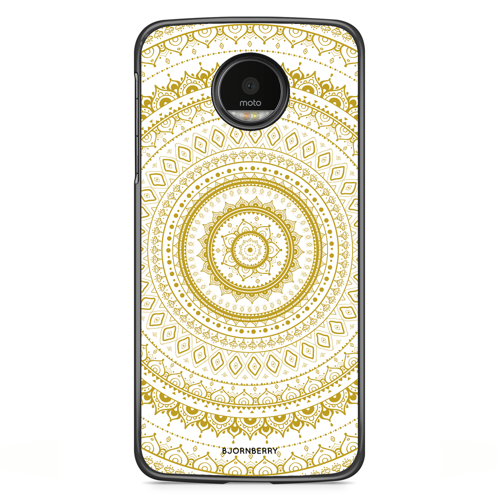 Motorola Moto G5S Plus Case - Vit Guld Mandala