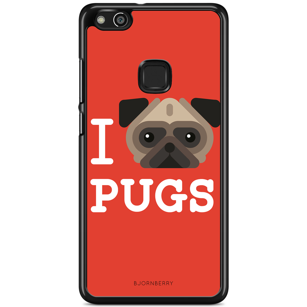 Huawei P10 Lite Case - I Love Pugs