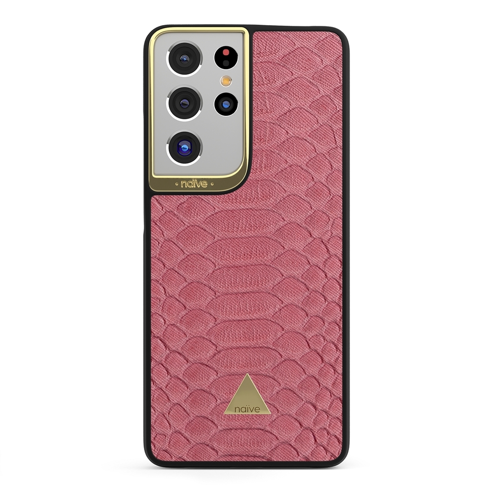 Naive Samsung Galaxy S21 Ultra Case - Pink Snake