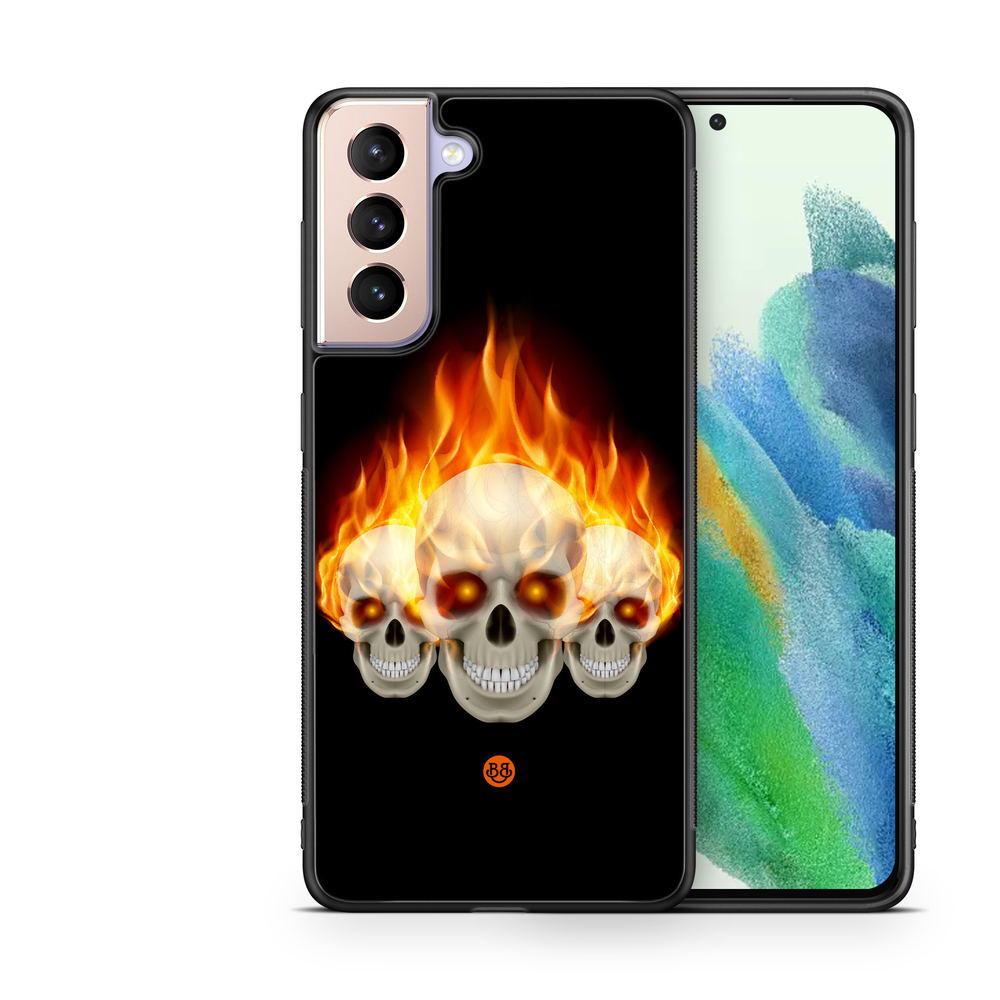 Samsung Galaxy S21 FE 5G Case - Flames Skulls